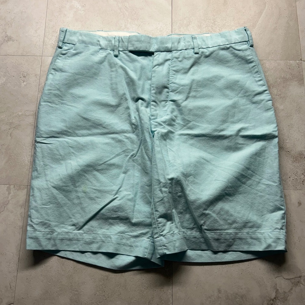 Polo Ralph Lauren Chino Shorts Light Blue Mens 36 Oxford Cotton Preppy Casual